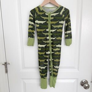 Little Sleepies | Green Crocodile Croc Bamboo Zippie 6-12 months
